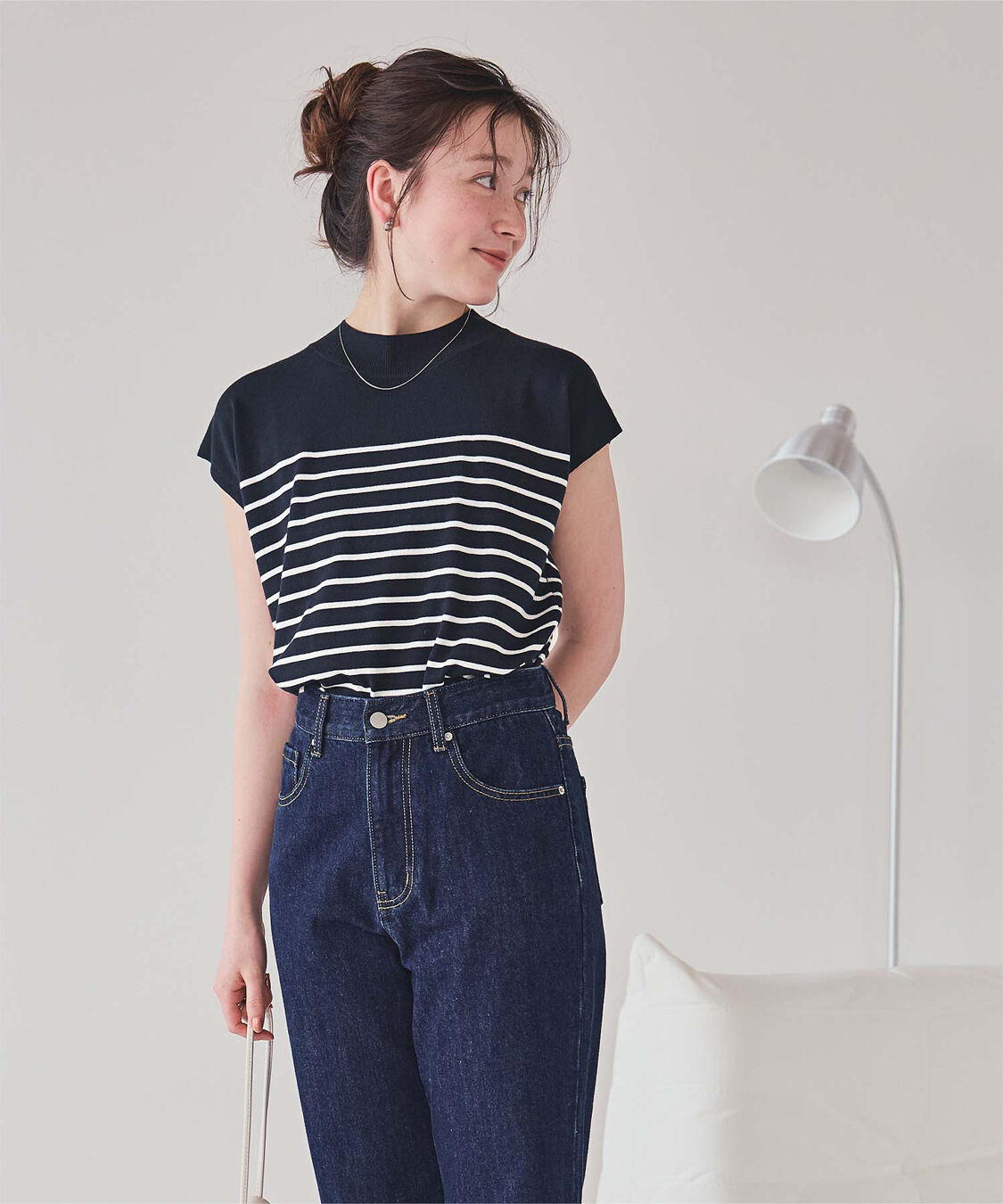 titivate「ベーシックフレンチスリーブライトニット」|ニット・セーター|