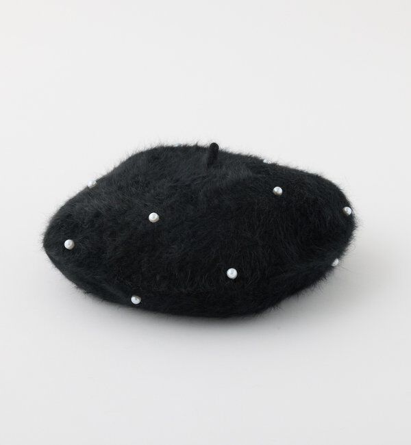  「パール付きベレー帽」|その他|ブラック