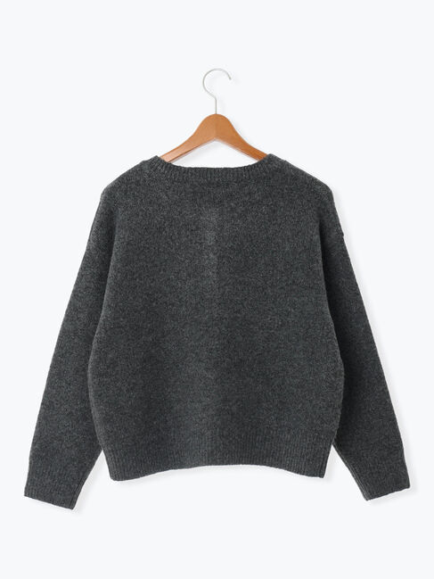 Lugnoncure「ウール混ふわふわクルーネックカーディガン」|カーディガン|