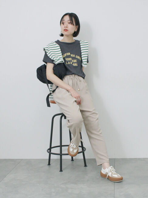 Samansa Mos2 blue「リメイク風Tシャツ」|Tシャツ・カットソー|