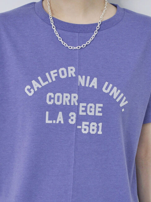 Samansa Mos2 blue「リメイク風Tシャツ」|Tシャツ・カットソー|