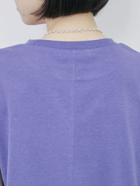 Samansa Mos2 blue「リメイク風Tシャツ」|Tシャツ・カットソー|