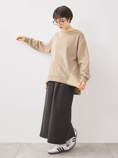 SM2「スウェードライク布帛切替プルオーバー」|Tシャツ・カットソー|