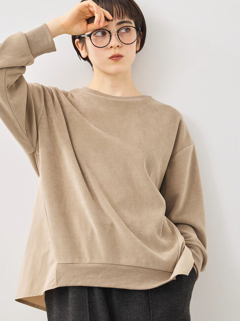 SM2「スウェードライク布帛切替プルオーバー」|Tシャツ・カットソー|