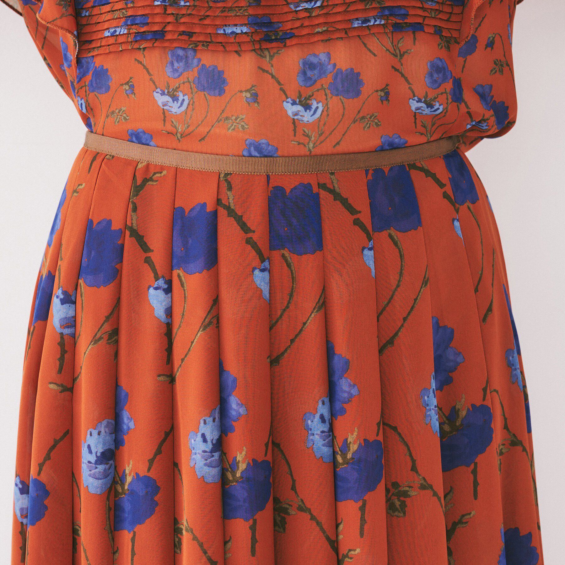 UNTITLED「【セットアップ可能/洗える/柄スカート】フラワーシフォンプリーツスカート」|スカート|