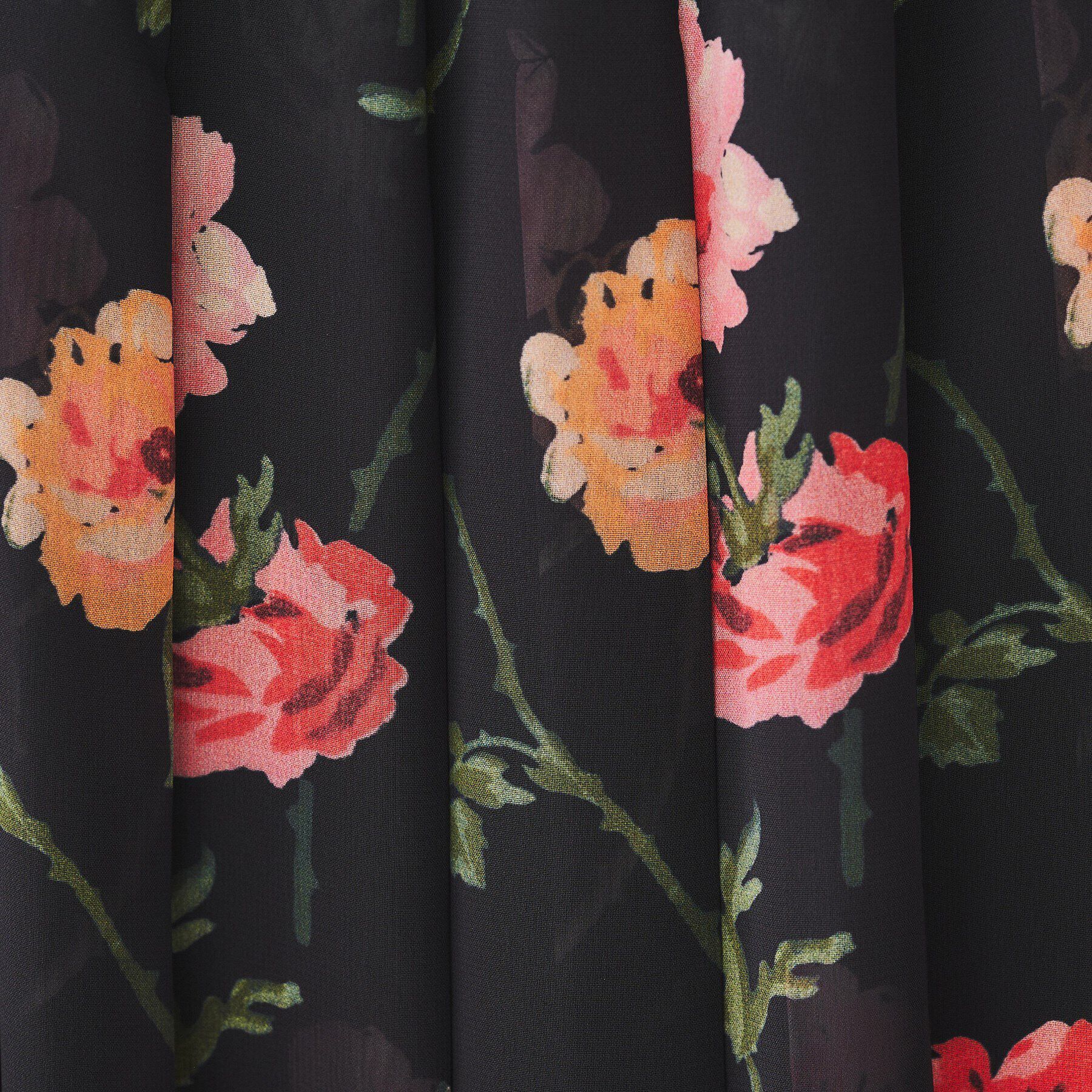 UNTITLED「【セットアップ可能/洗える/柄スカート】フラワーシフォンプリーツスカート」|スカート|