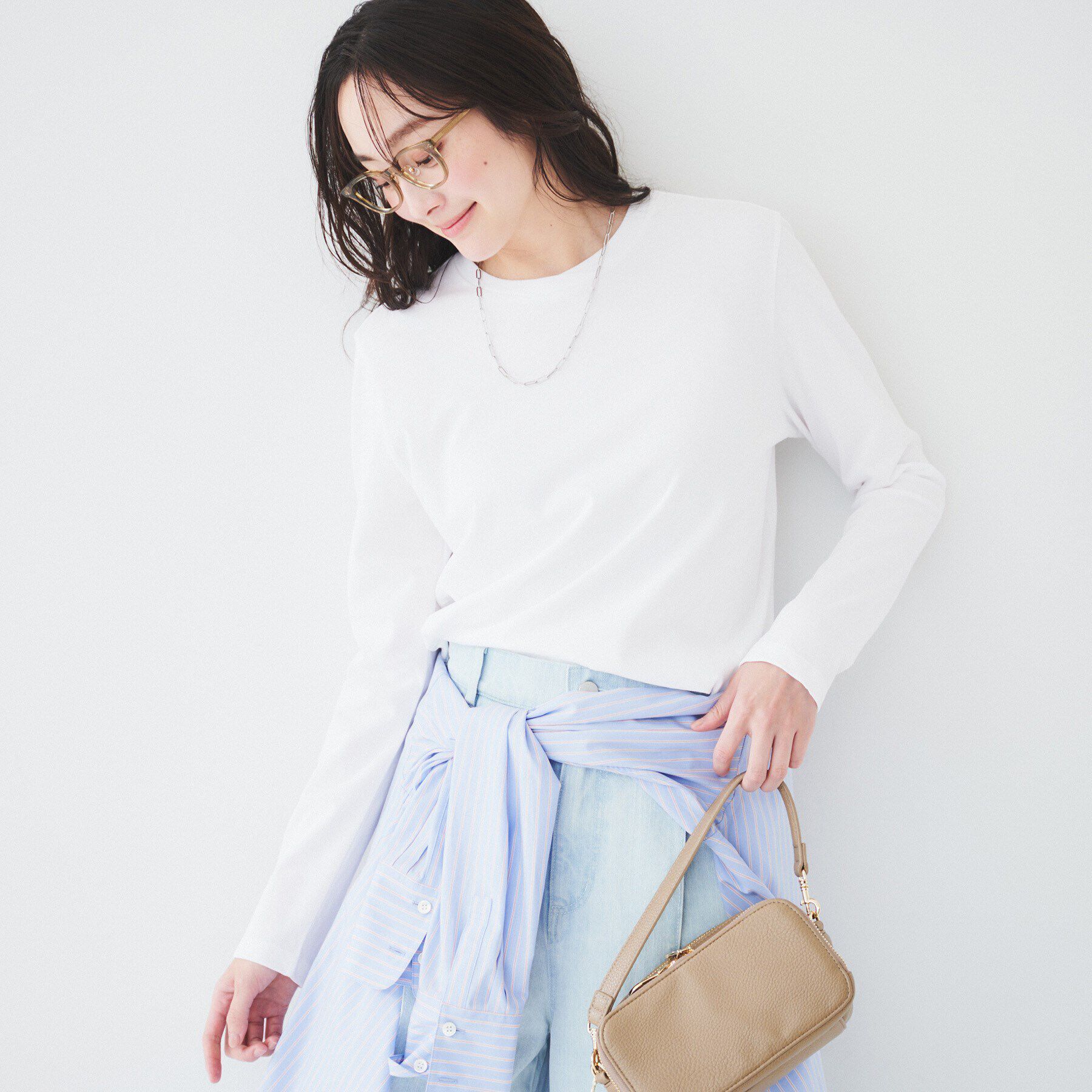 UNTITLED「ドライタッチ ロングスリーブTシャツ」|Tシャツ・カットソー|オフホワイト(003