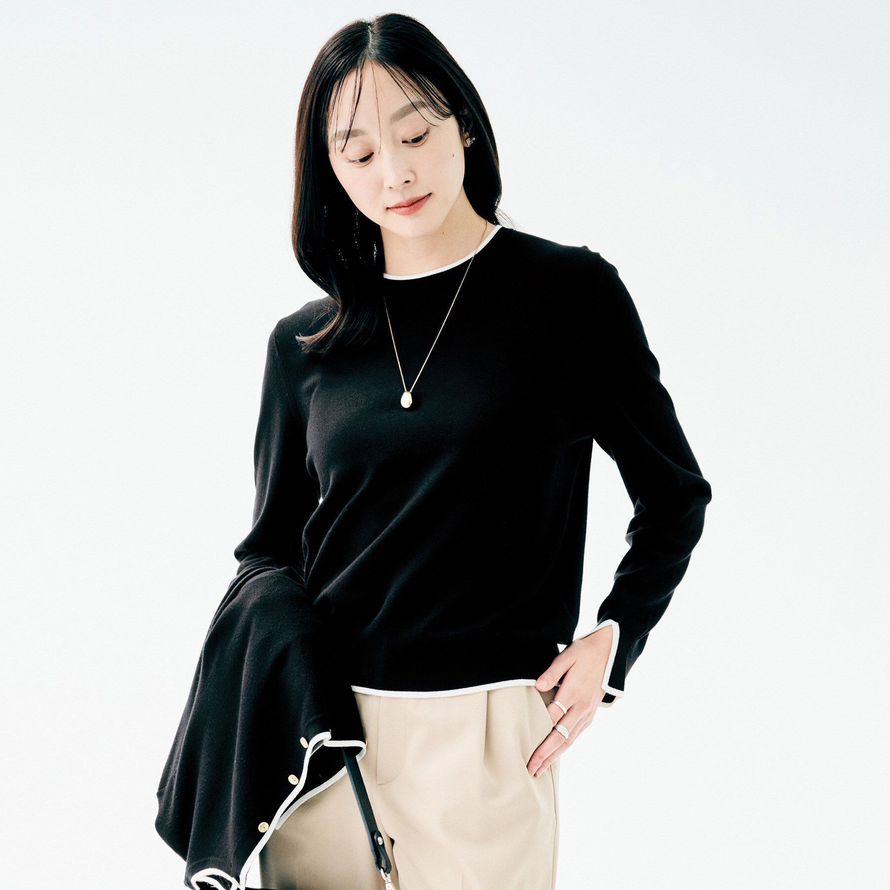 UNTITLED「【アンサンブル可/洗える】ウォームスパン プルオーバー」|ニット・セーター|