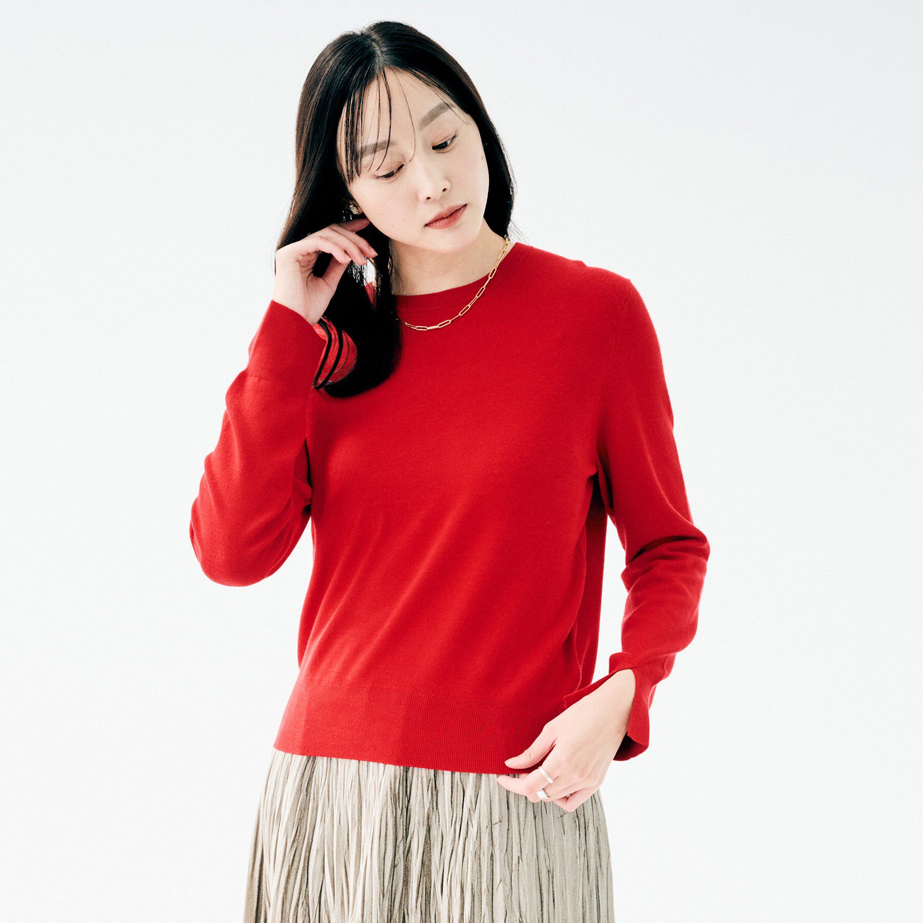 UNTITLED「【アンサンブル可/洗える】ウォームスパン プルオーバー」|ニット・セーター|