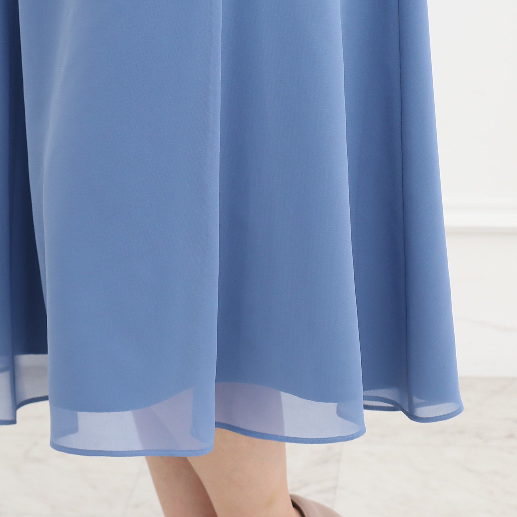 Reflect「【フォーマル/洗える】フロントレースジョーゼットワンピース」|ワンピース|