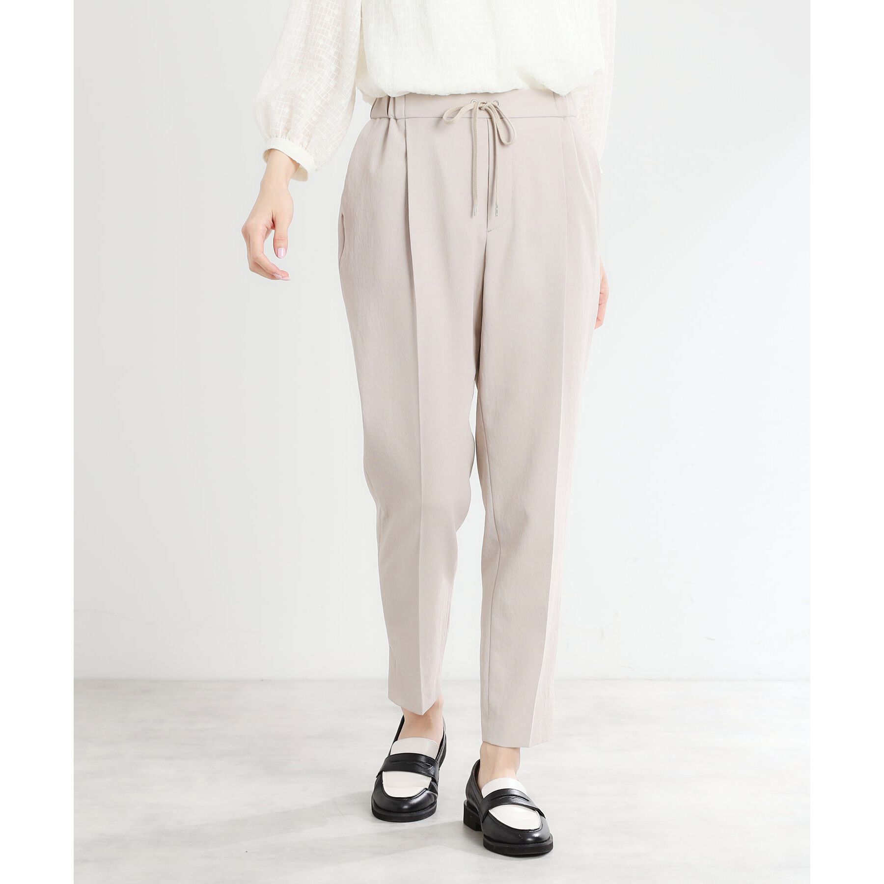 Reflect「【マシンウォッシュ可】リラクシーセンタープレスパンツ」|その他|ピンクベージュ(05