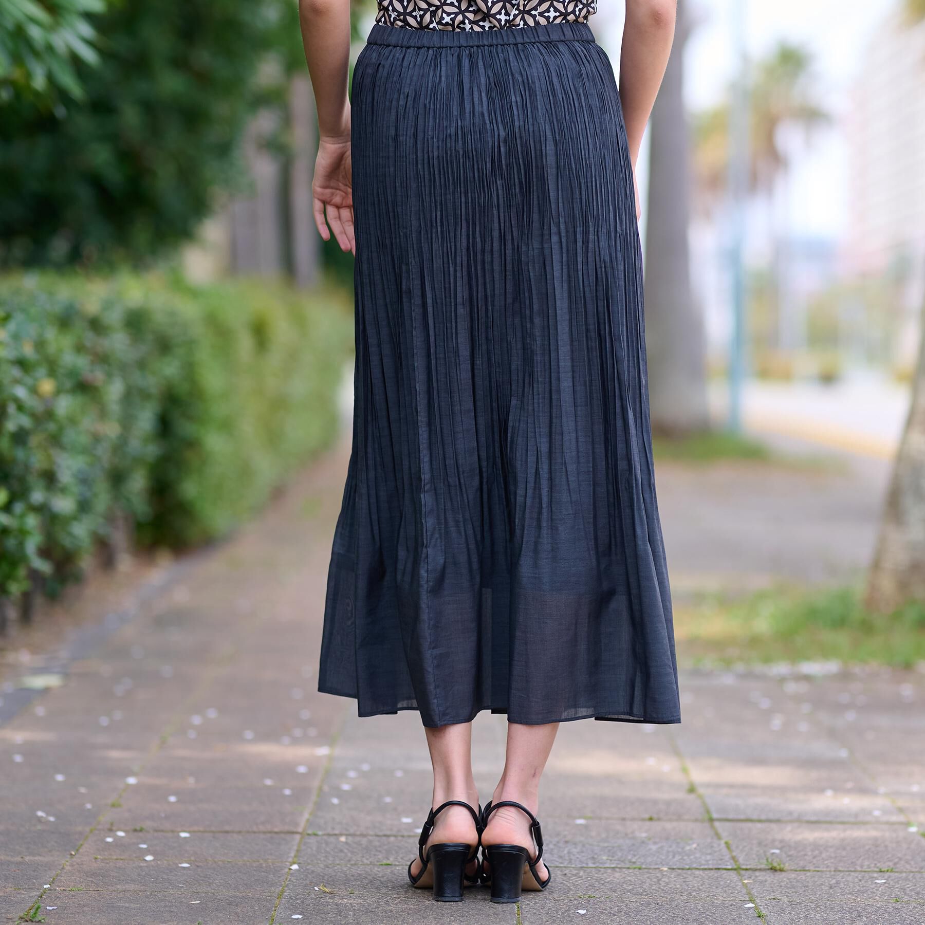 DRESSTERIOR「【ウエストゴム/ミディ丈】シアープリーツスカート」|スカート|