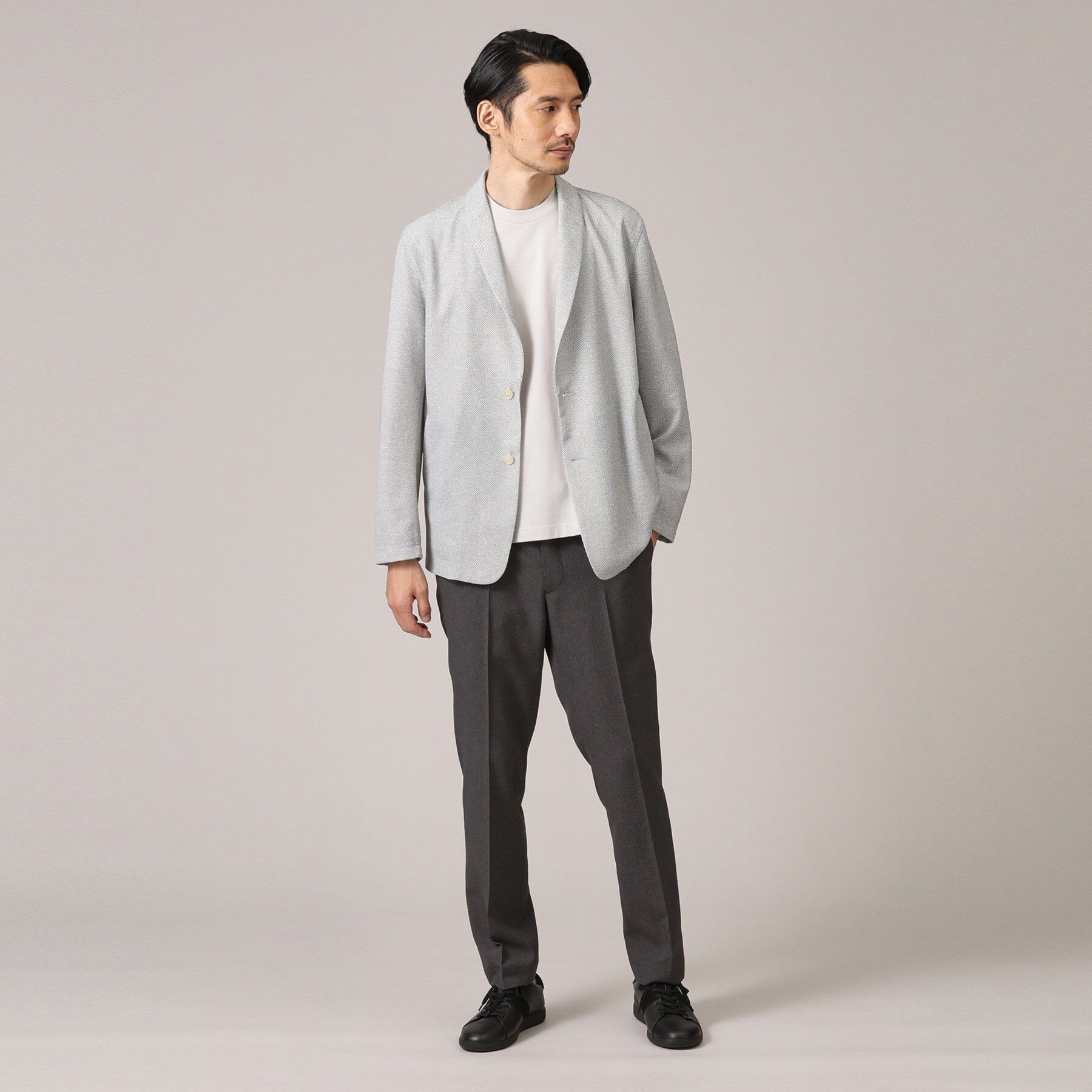 TAKEO KIKUCHI「【抗菌防臭/尾州織】ドビーメッシュ ショールカラー カーディガン」|カーディガン|