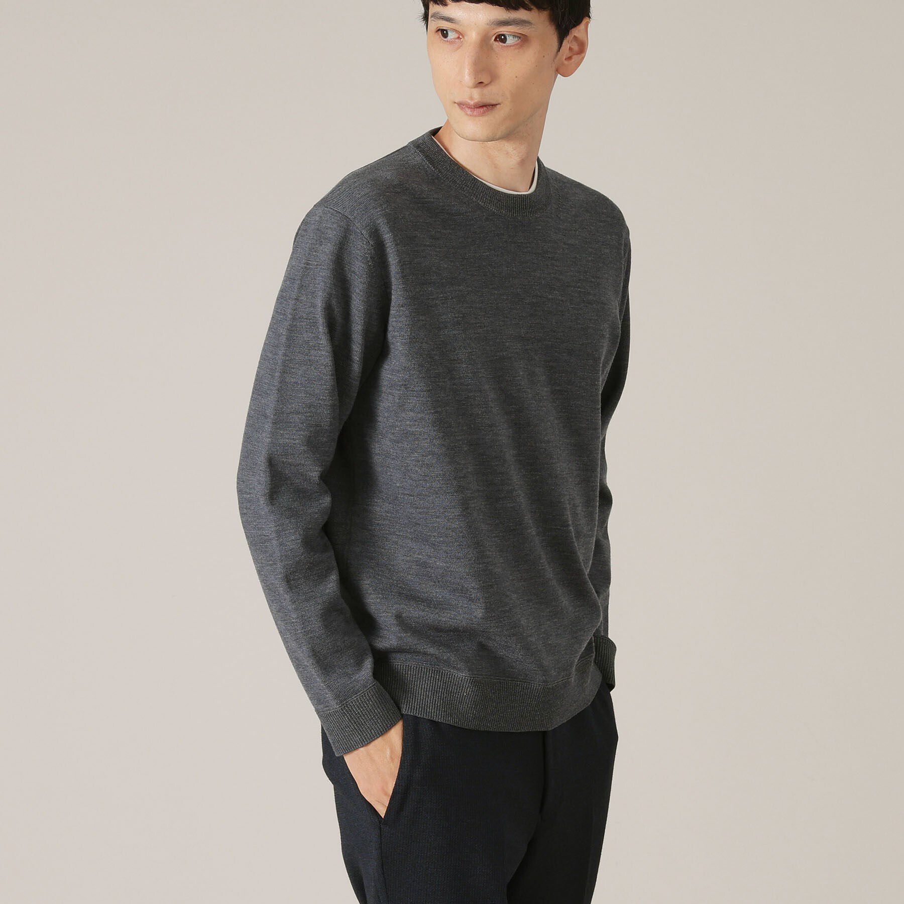 TAKEO KIKUCHI「【アンチピリング】クルーネック ニット」|ニット・セーター|