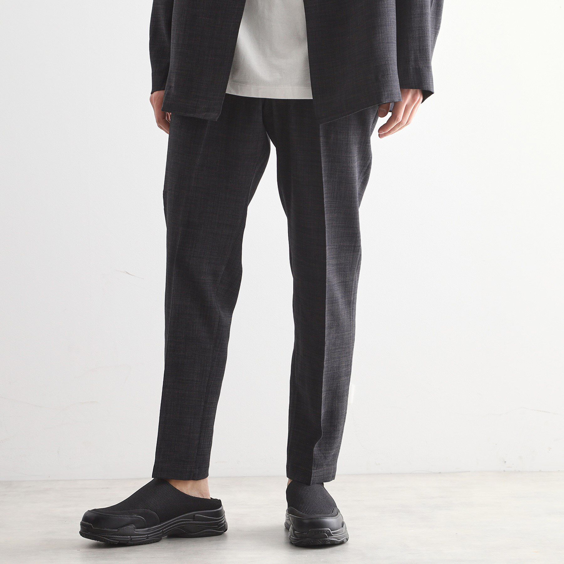 tk.TAKEO KIKUCHI「【洗える】テックキャンバスサマーパンツ/セットアップ対応」|その他|ブラック(019)