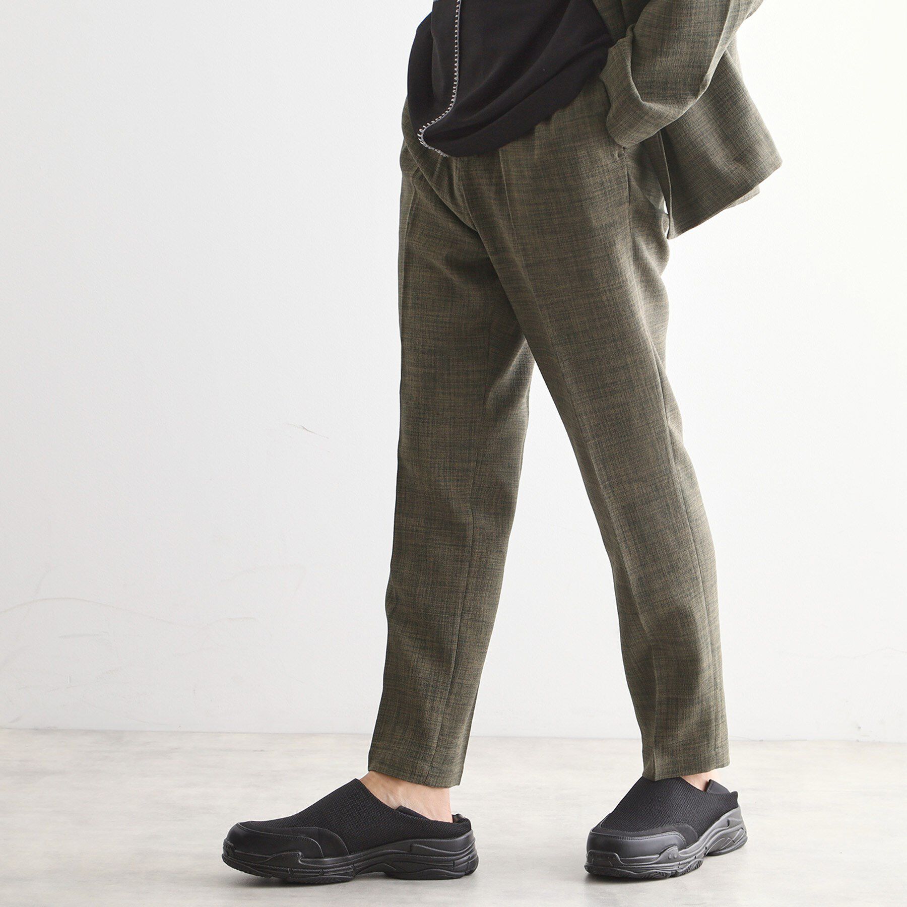 tk.TAKEO KIKUCHI「【洗える】テックキャンバスサマーパンツ/セットアップ対応」|その他|オリーブグリーン(0