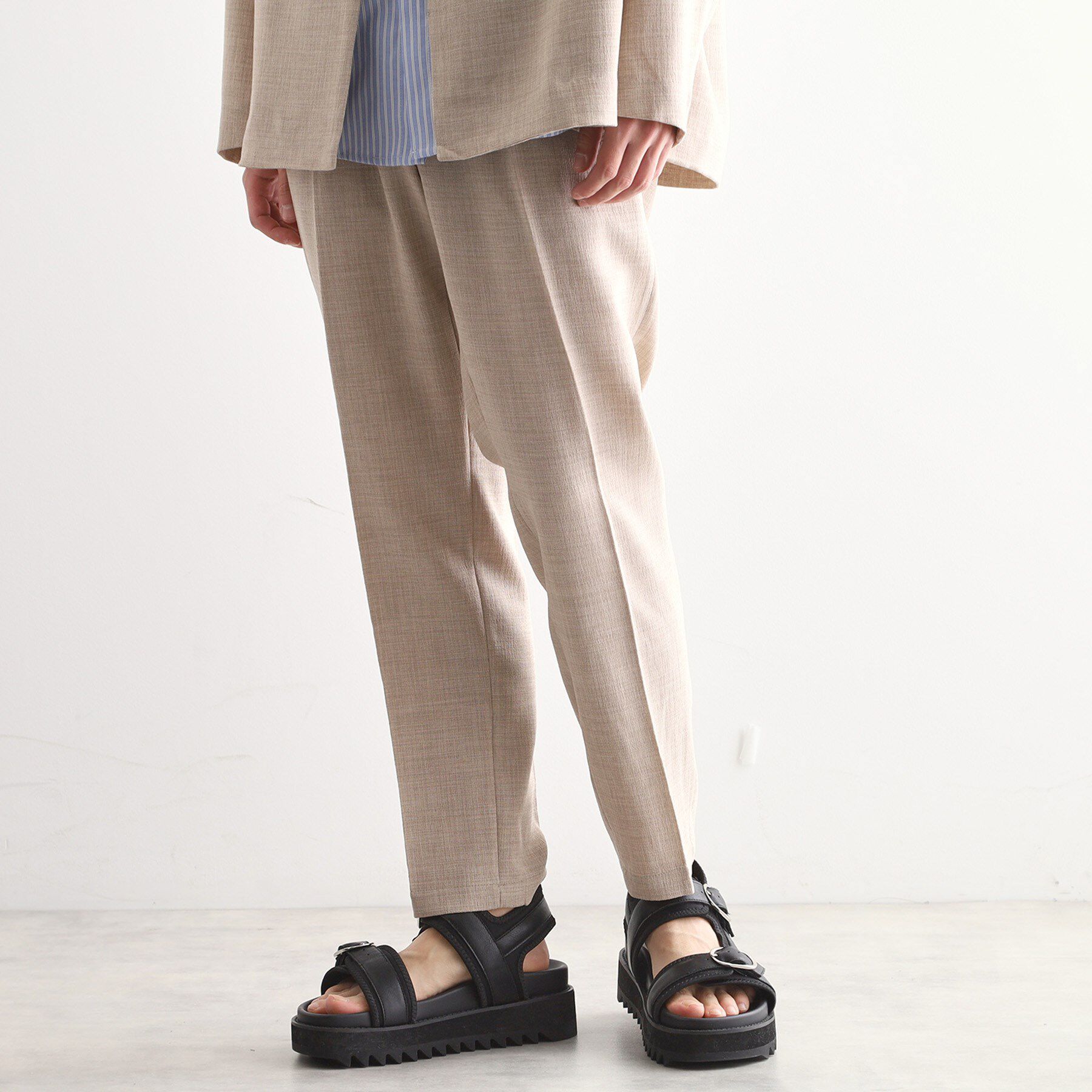 tk.TAKEO KIKUCHI「【洗える】テックキャンバスサマーパンツ/セットアップ対応」|その他|ベージュ(052)