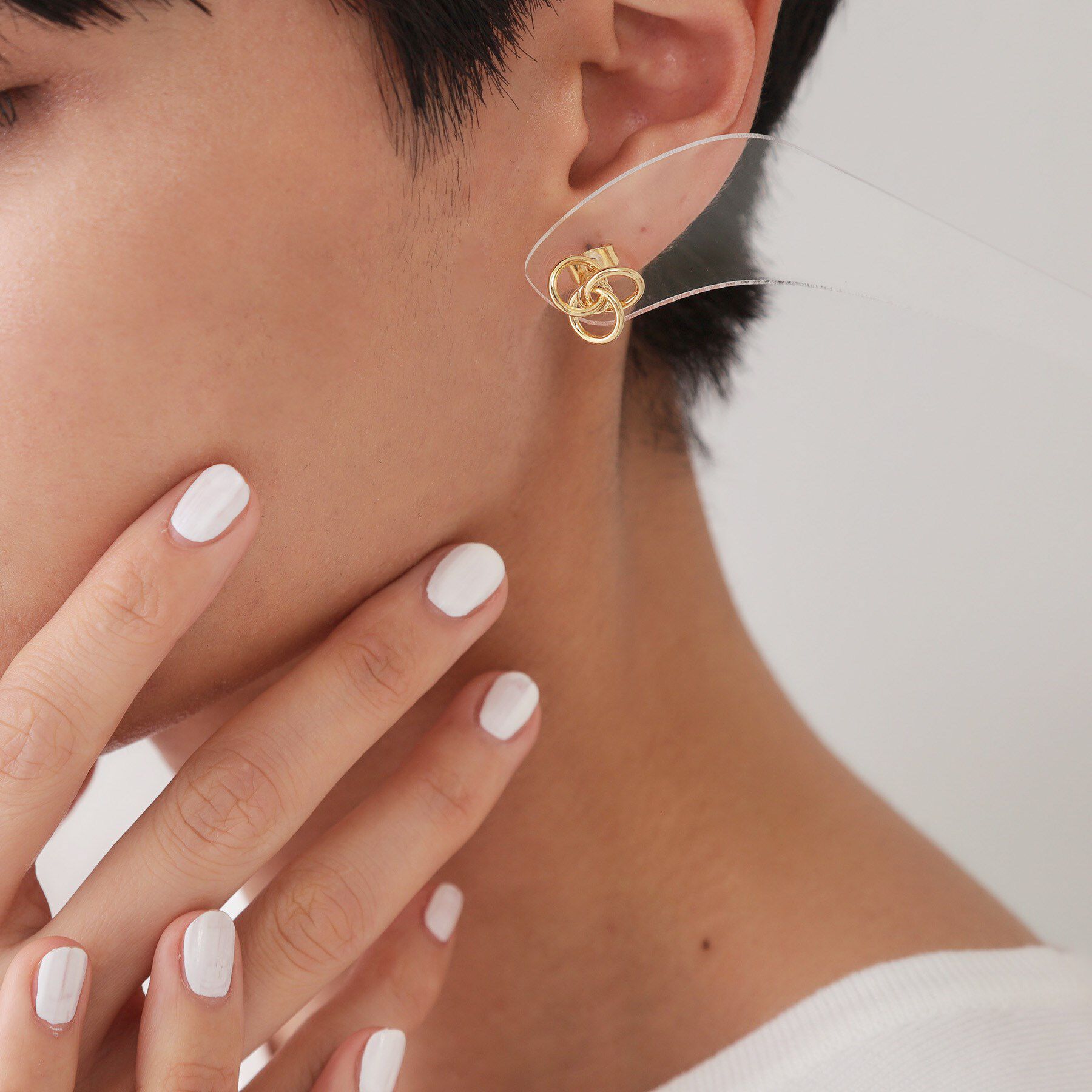 OPAQUE.CLIP「ノットメタルミニピアス」|ピアス|