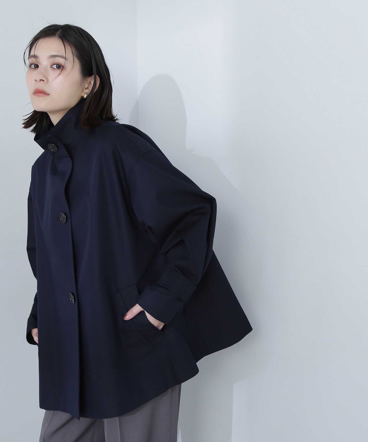  「スタンドネックハーフコート」|ブルゾン・スタジャン|