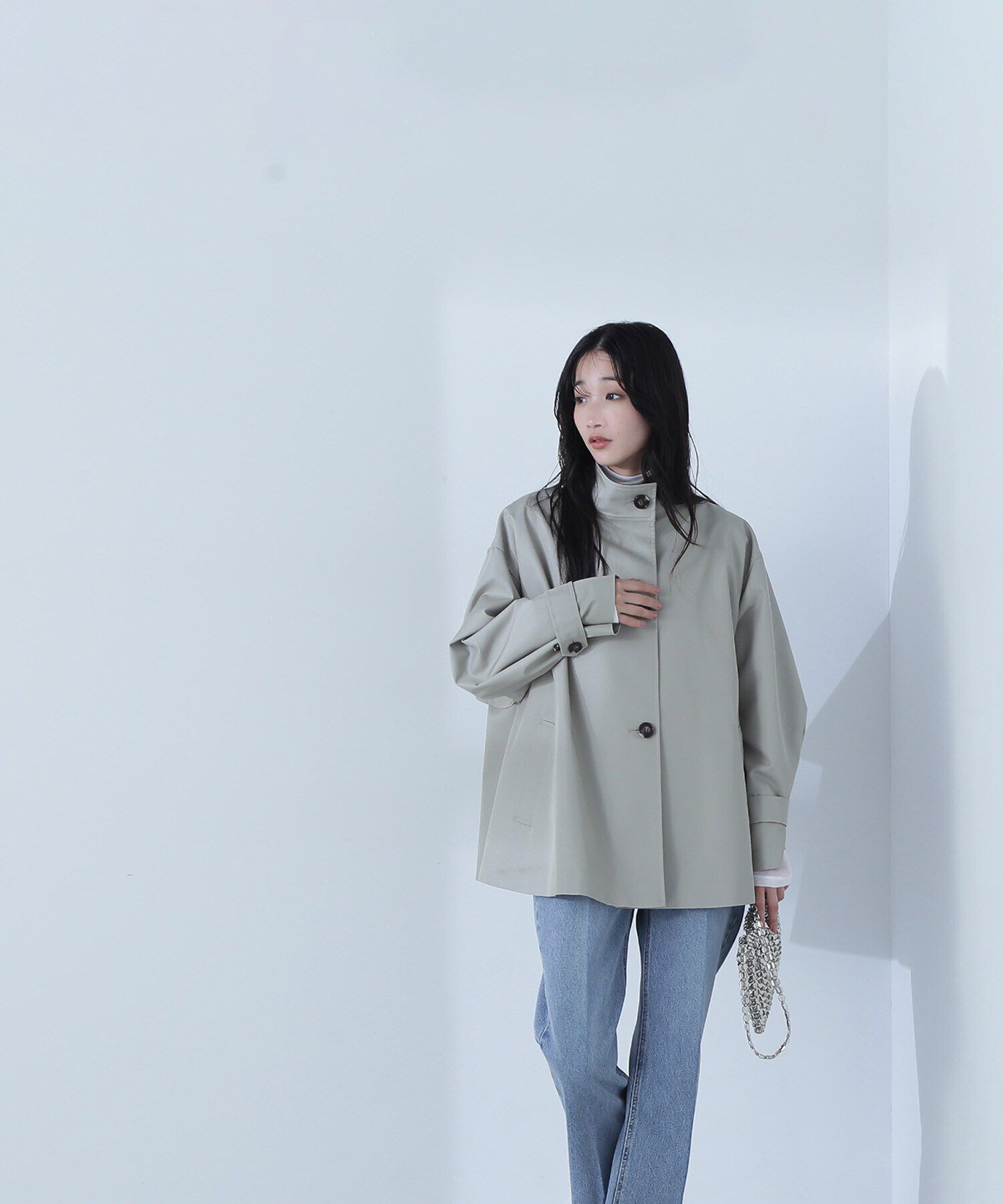  「スタンドネックハーフコート」|ブルゾン・スタジャン|