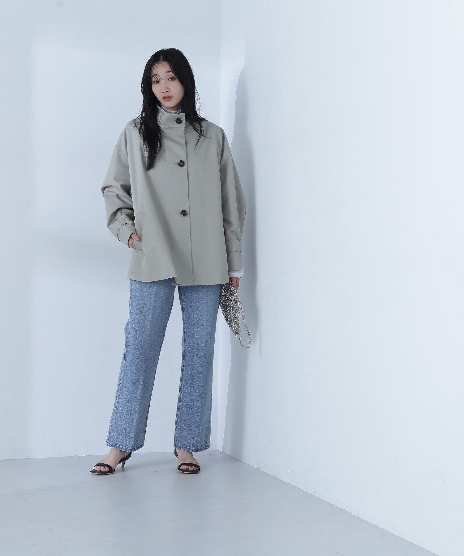  「スタンドネックハーフコート」|ブルゾン・スタジャン|