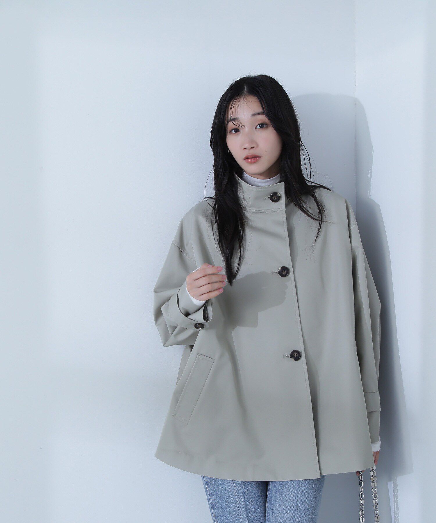  「スタンドネックハーフコート」|ブルゾン・スタジャン|