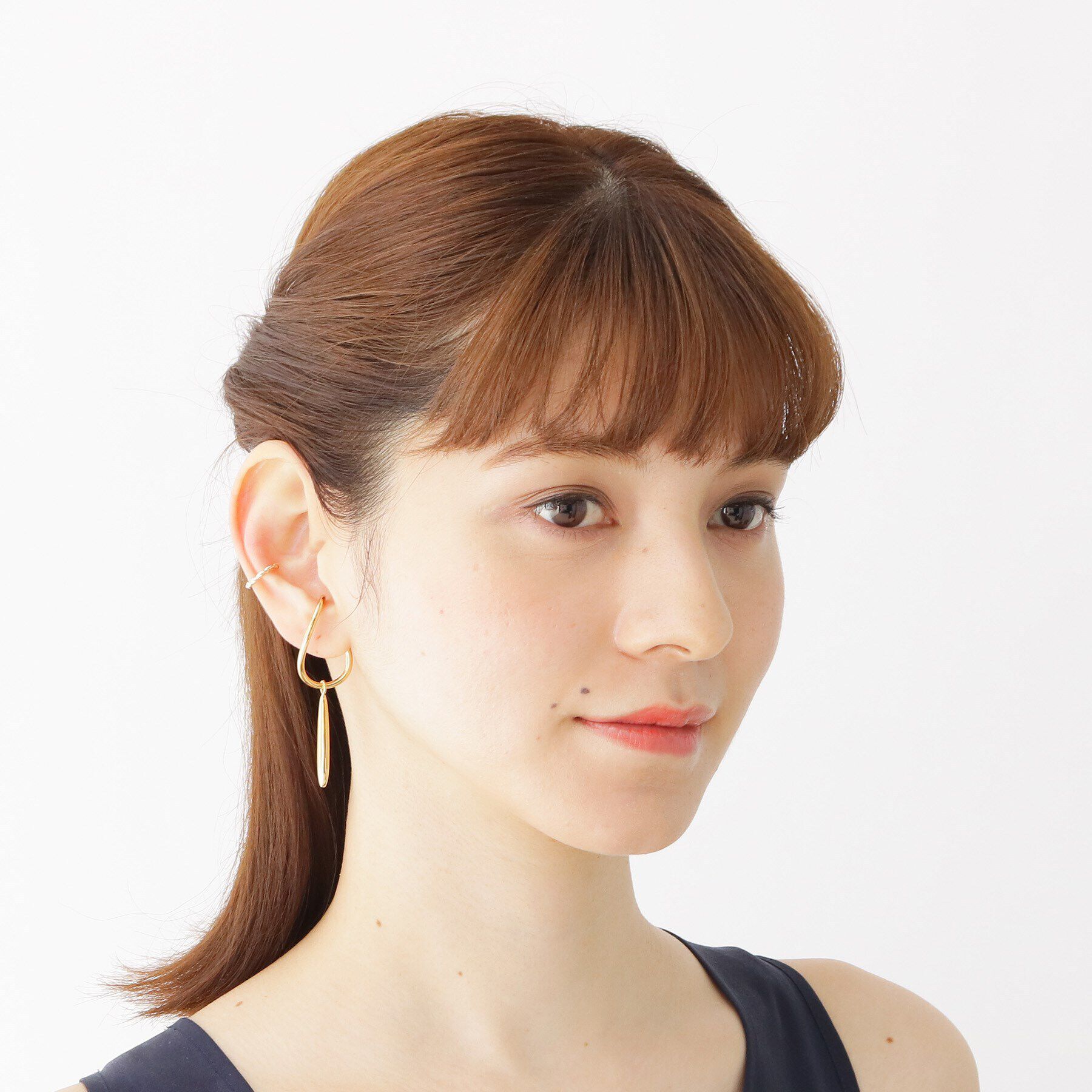 COCOSHNIK「シルバー ペアシェイプ イヤーカフチャーム GP」|チャーム・キーホルダー|