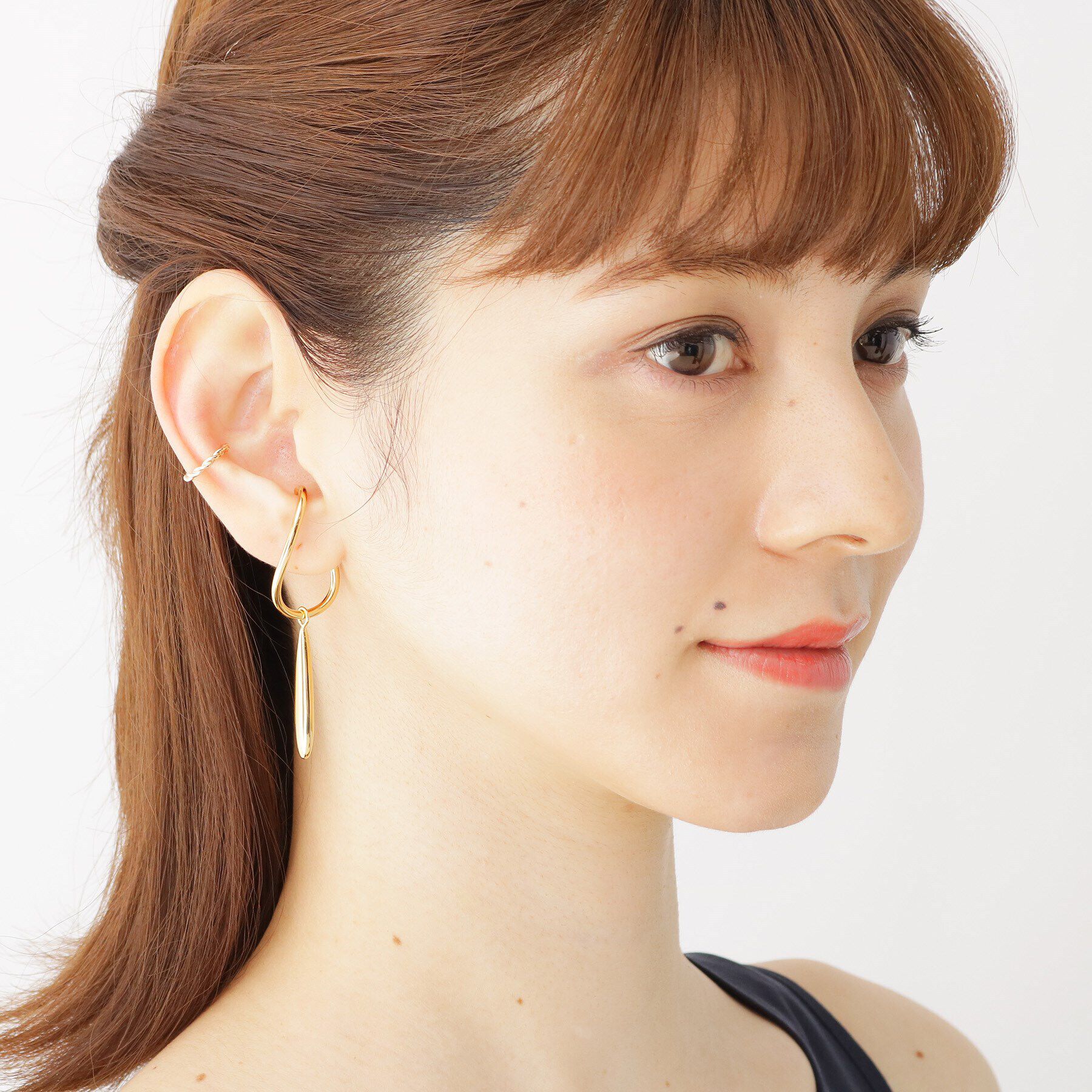 COCOSHNIK「シルバー ペアシェイプ イヤーカフチャーム GP」|チャーム・キーホルダー|