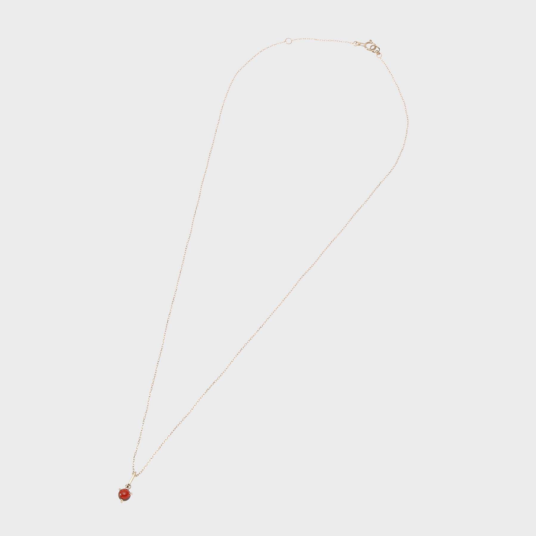 COCOSHNIK「【WEB限定】K10スピリチュアルストーン（ガーネット）ネックレス」|ネックレス|