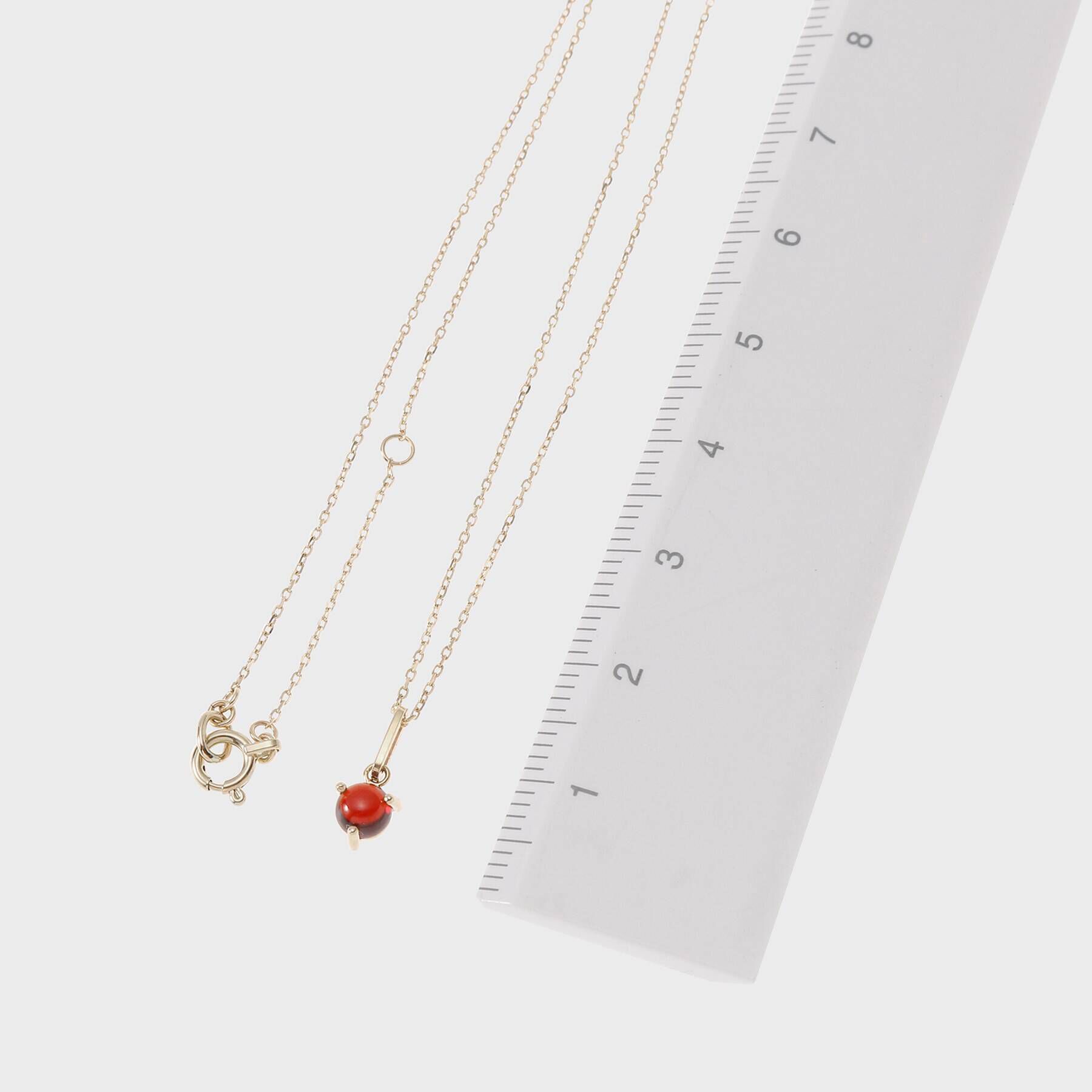 COCOSHNIK「【WEB限定】K10スピリチュアルストーン（ガーネット）ネックレス」|ネックレス|