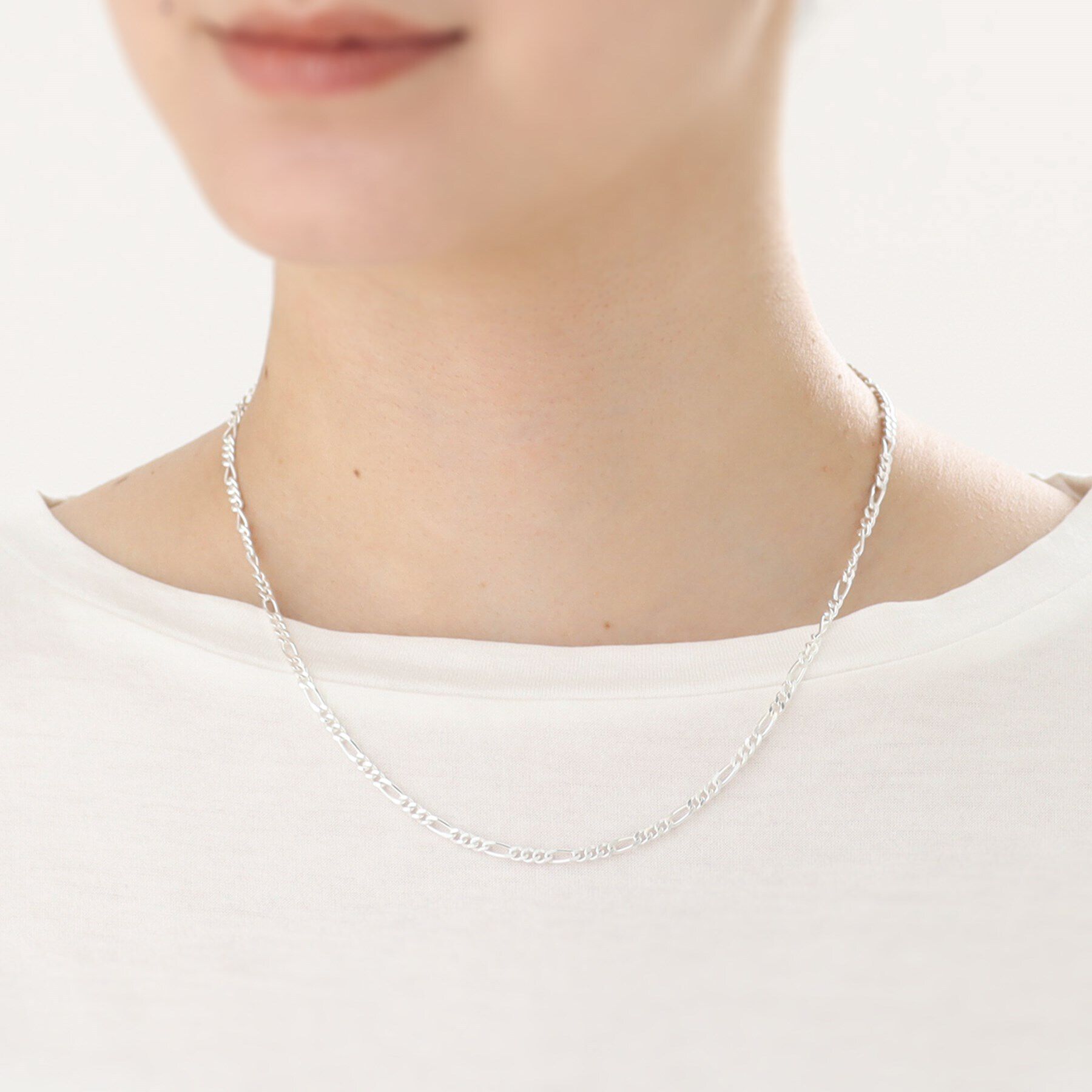 COCOSHNIK ONKITSCH「シルバー デザインチェーン フィガロネックレス」|ネックレス|