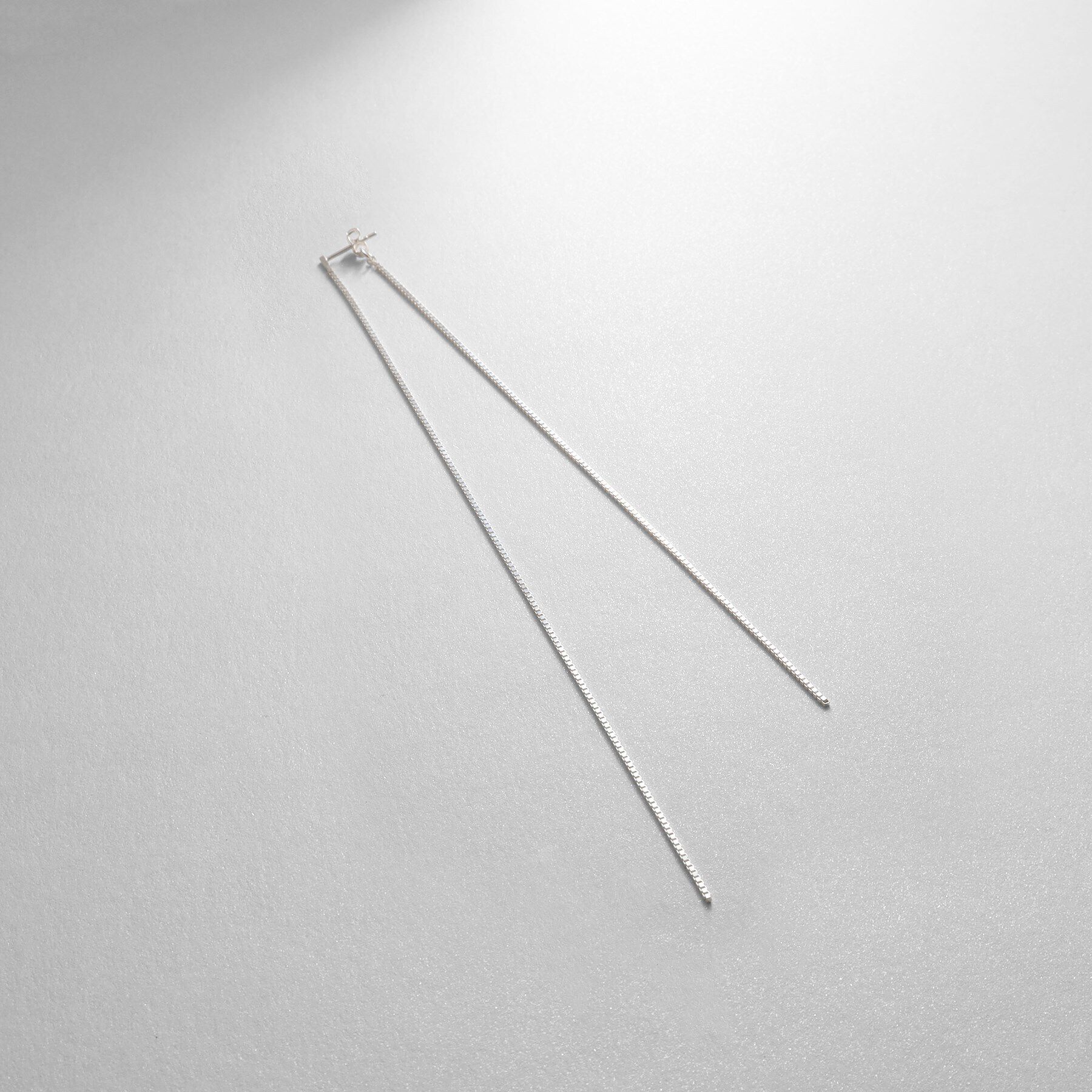 COCOSHNIK ONKITSCH「シルバー チェーンピアスベネチアン ロングフロントバック（片耳用）」|ピアス|