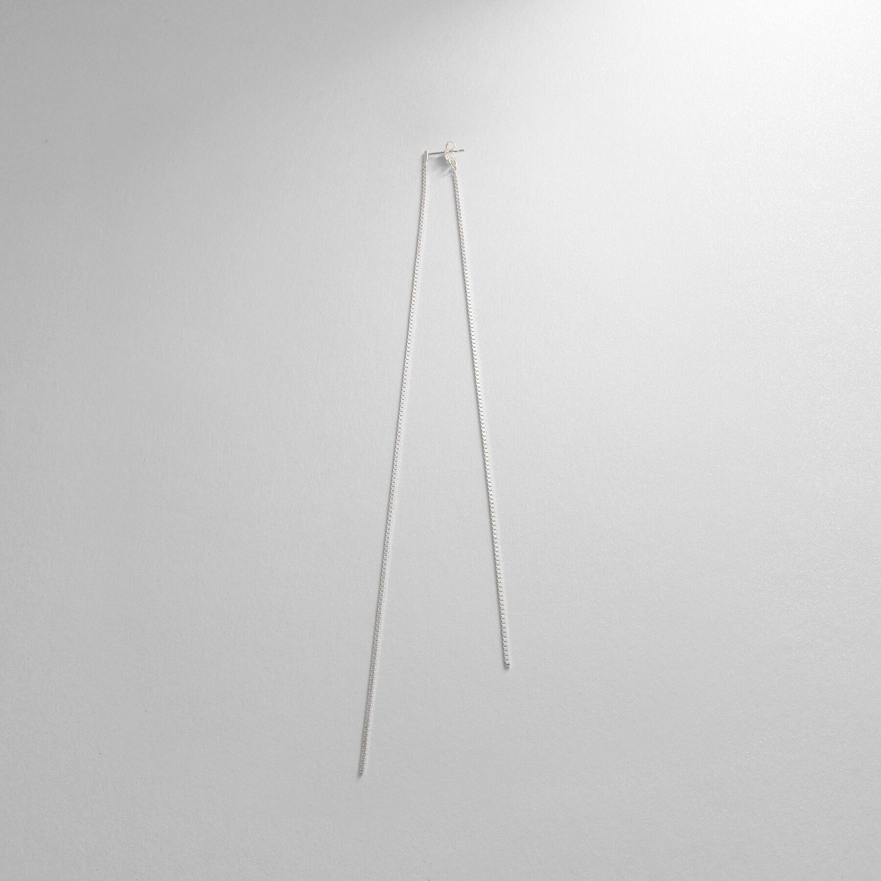 COCOSHNIK ONKITSCH「シルバー チェーンピアスベネチアン ロングフロントバック（片耳用）」|ピアス|