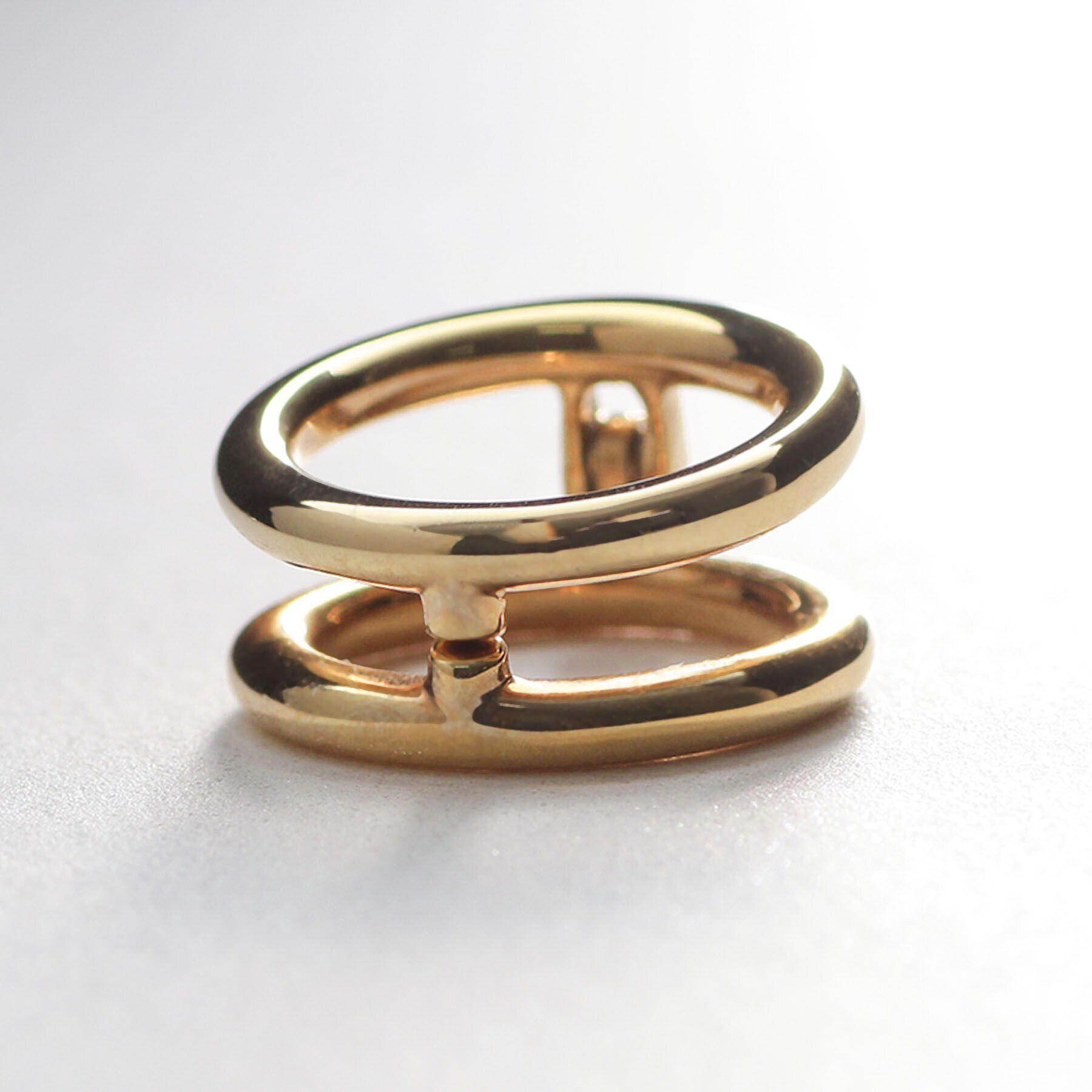 COCOSHNIK ONKITSCH「シルバー ダブルサークル　イヤリング GP」|イヤリング|