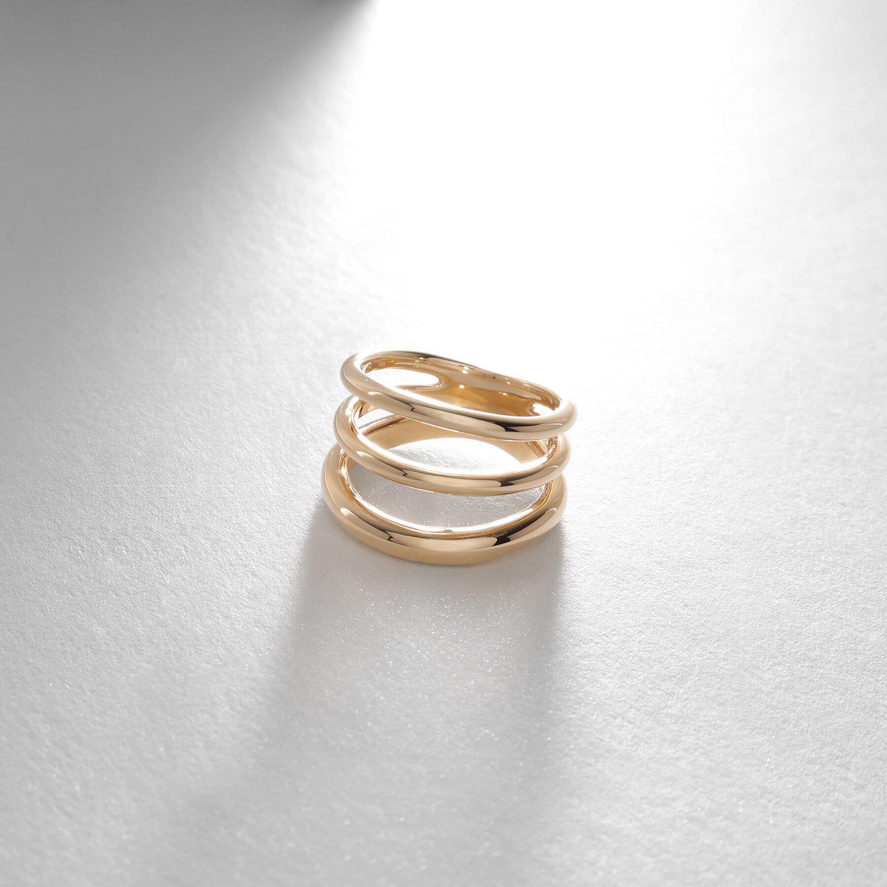 COCOSHNIK「K10スリーライン リング」|リング|