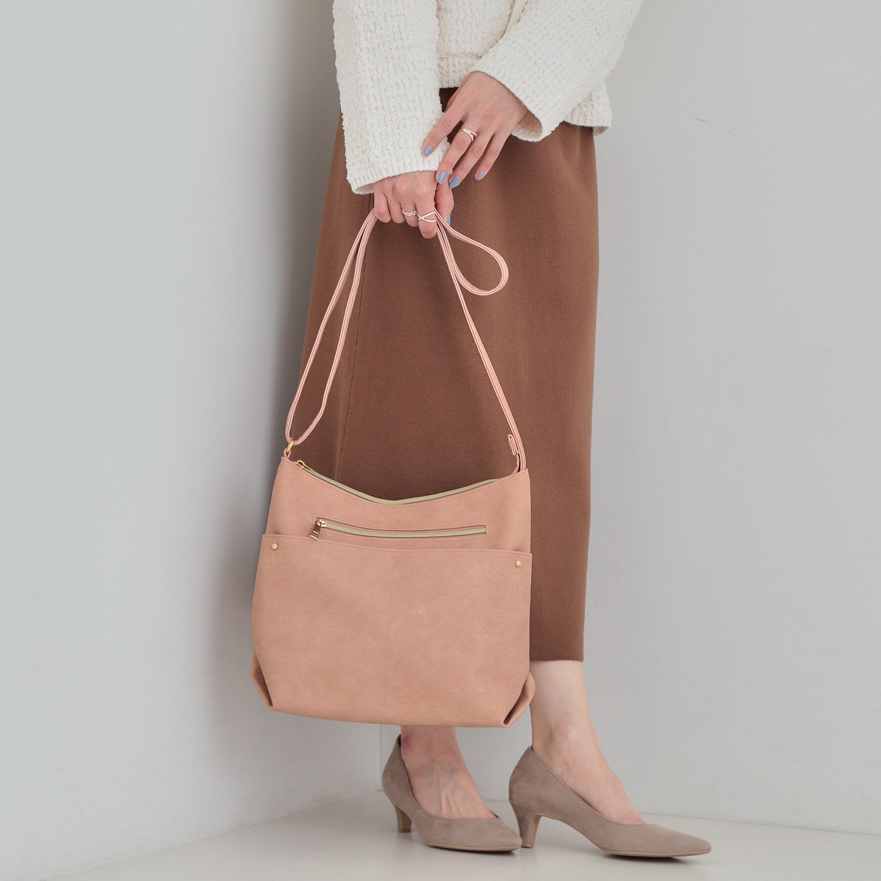 SHOO･LA･RUE「フロントWポケットショルダーバッグ」|ショルダー・メッセンジャー|