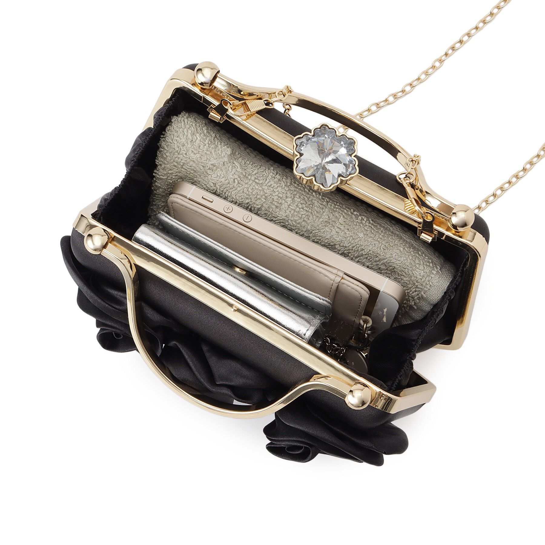 SunaUna「【2Way】フラワーモチーフパーティバッグ」|ハンドバッグ|