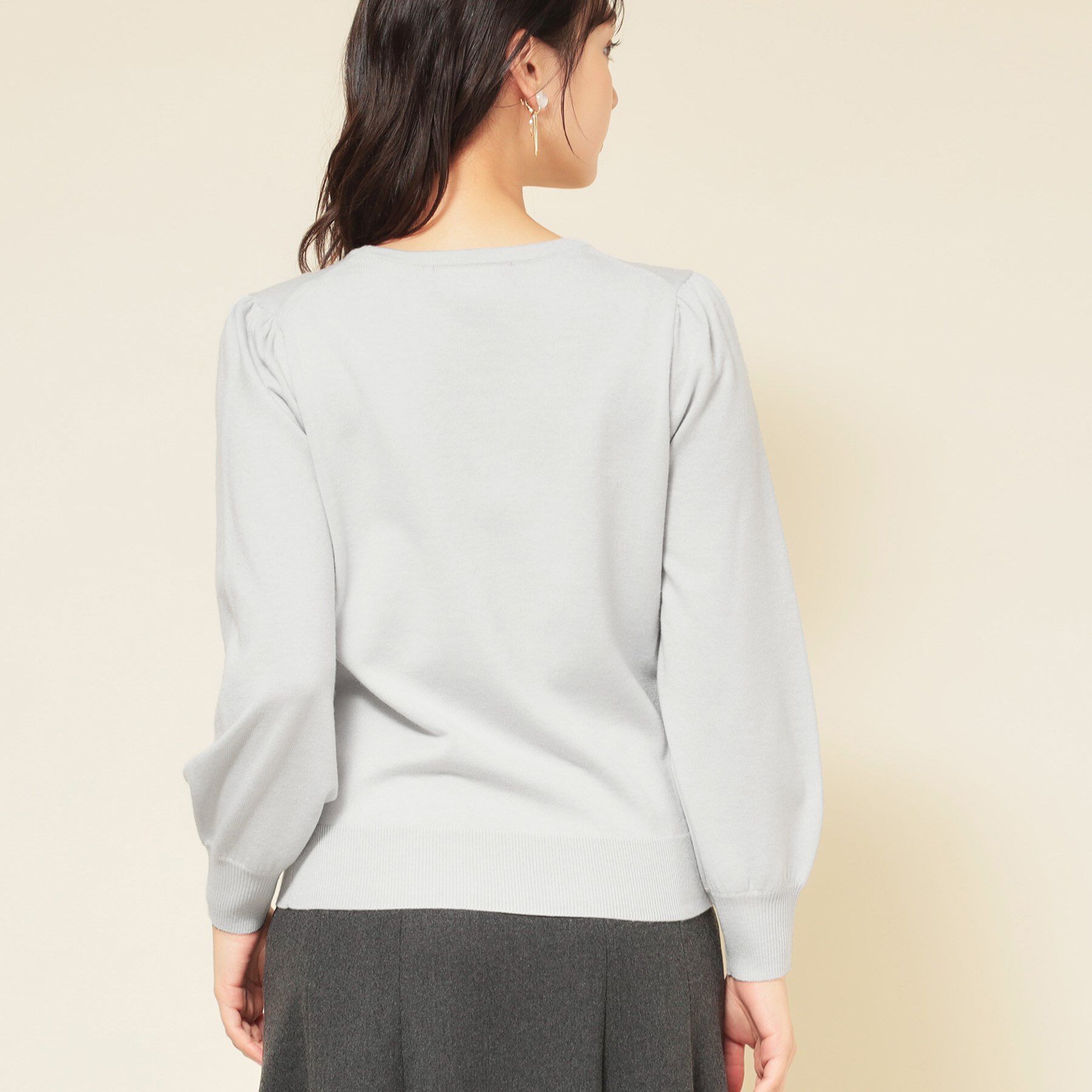 SunaUna「【SS～Lサイズ展開／チュール刺繍】クラフトニット」|ニット・セーター|