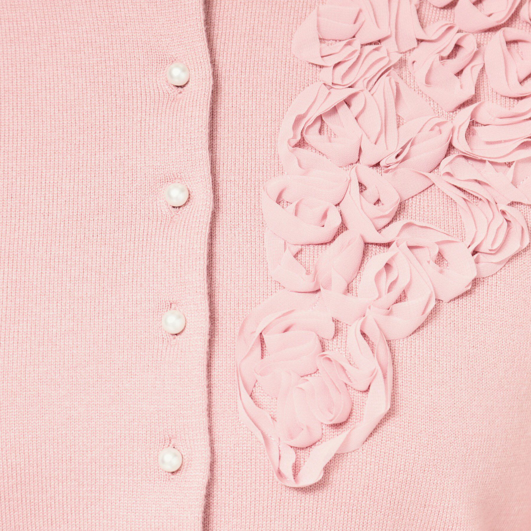 SunaUna「【SS～Lサイズ展開／チュール刺繍】クラフトニット」|カーディガン|