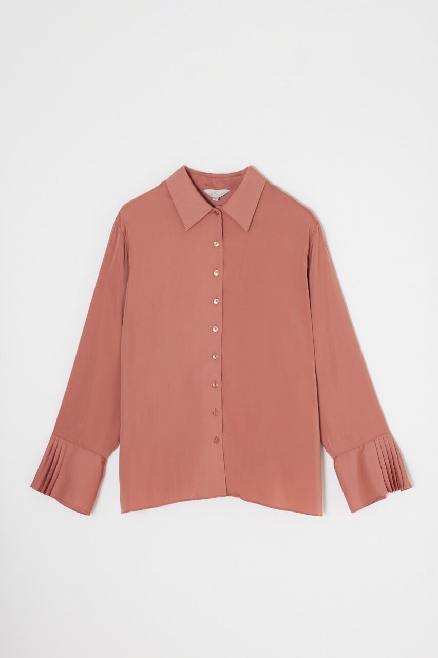 MOUSSY「サテンシャツ　リサイクルポリエステル&times;レーヨン素材」|シャツ・ブラウス|