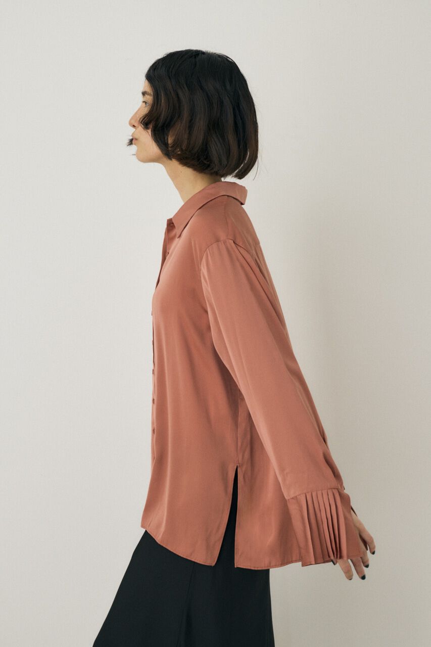 MOUSSY「サテンシャツ　リサイクルポリエステル&times;レーヨン素材」|シャツ・ブラウス|