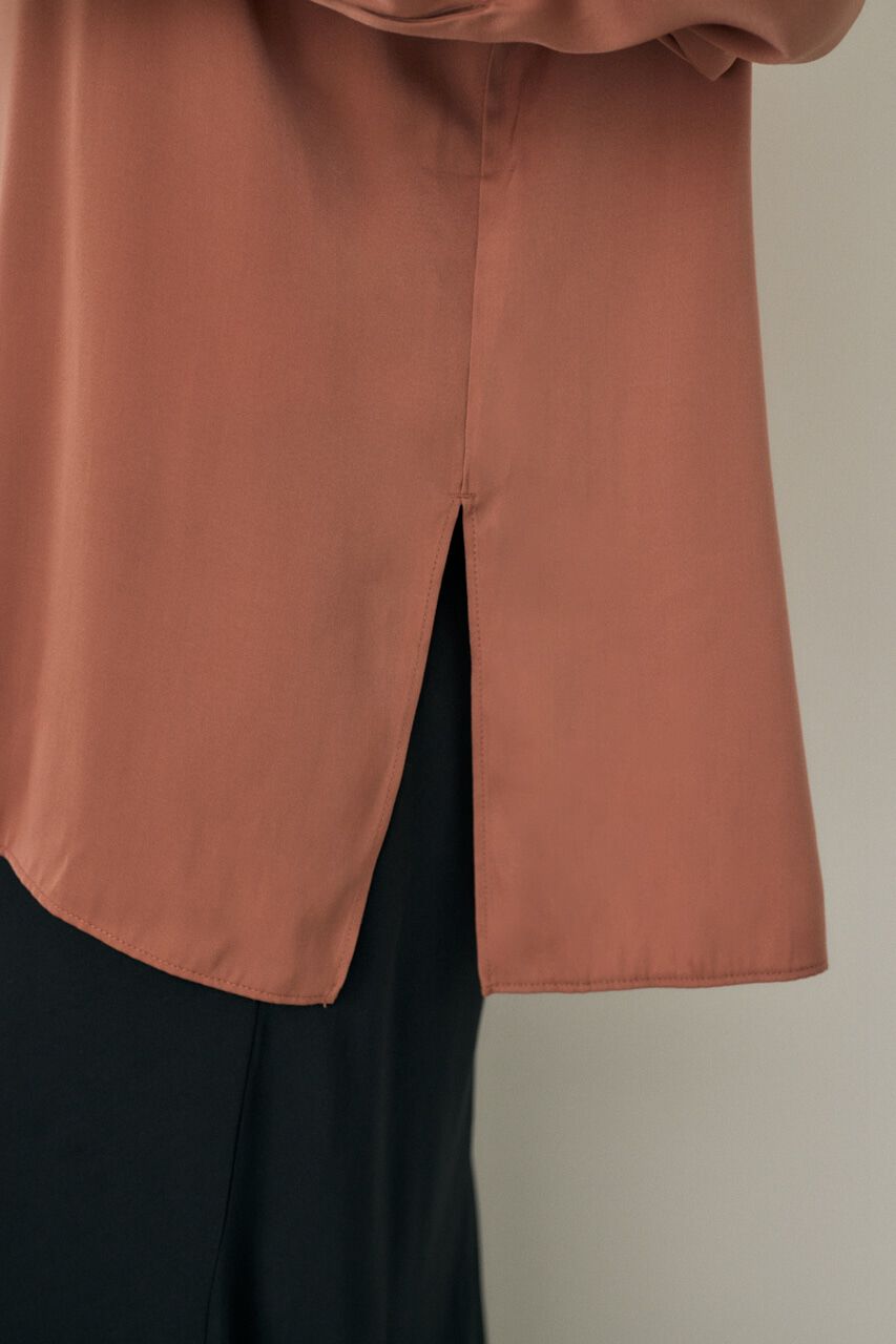 MOUSSY「サテンシャツ　リサイクルポリエステル&times;レーヨン素材」|シャツ・ブラウス|