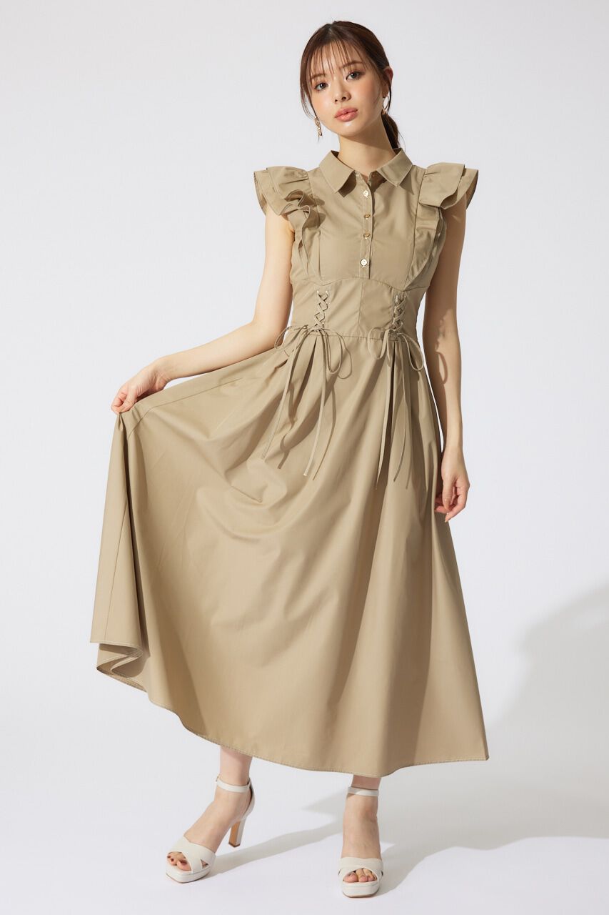 rienda「レースアップフリルワンピース」|ワンピース|