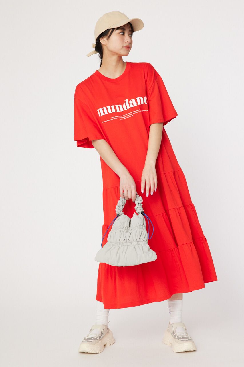 RODEO CROWNS「メッセージティアードロングワンピース」|ワンピース|RED