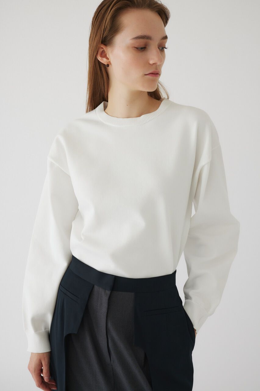 RIM.ARK 「Basic R-neck knit PO(SMALL)」|ニット・セーター|WHT