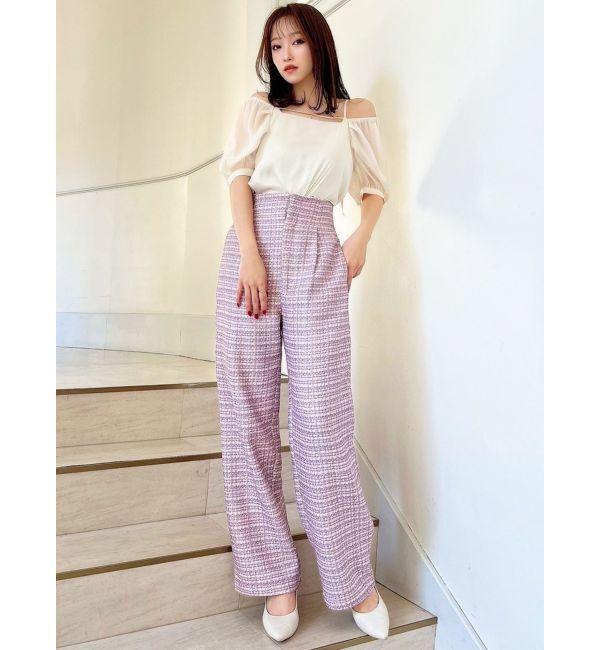 RESEXXY「ツイードワイドパンツ【セットアップ着用可能】」|その他|