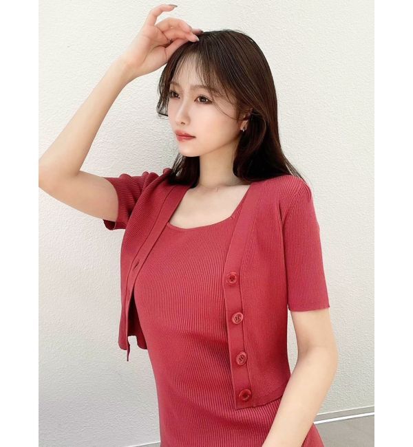 RESEXXY「5分袖ショートカーディガン【セットアップ着用可能】」|カーディガン|