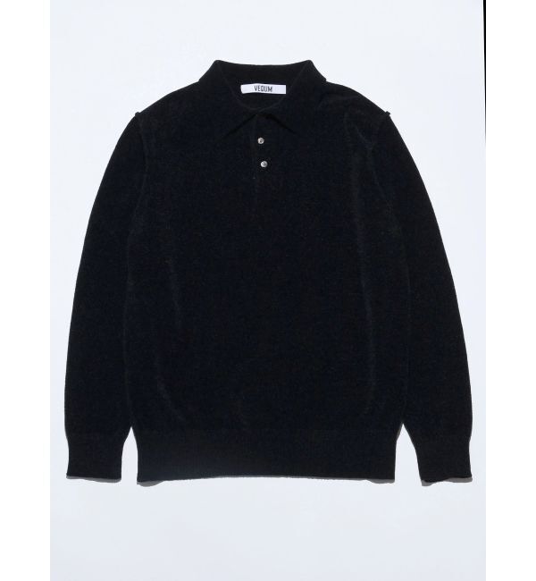 EMODA「【VEQUM】VELOUR TEXTURE KNIT POLO」|ニット・セーター|