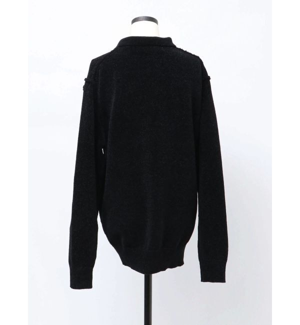 EMODA「【VEQUM】VELOUR TEXTURE KNIT POLO」|ニット・セーター|