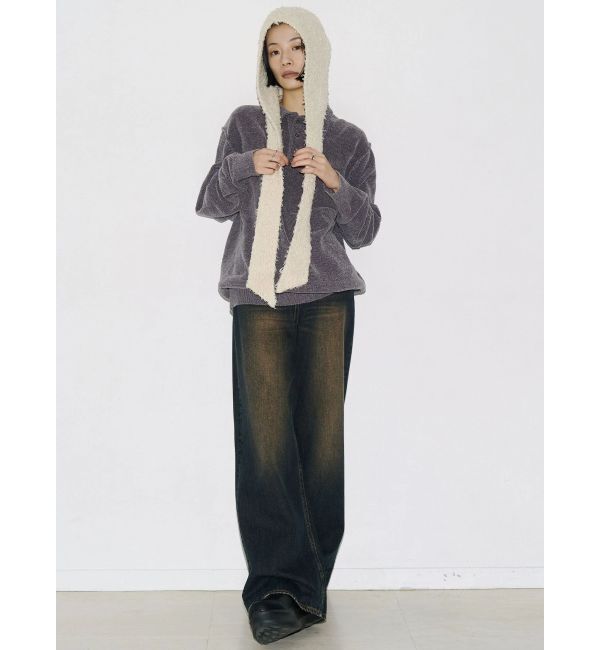 EMODA「【VEQUM】VELOUR TEXTURE KNIT POLO」|ニット・セーター|